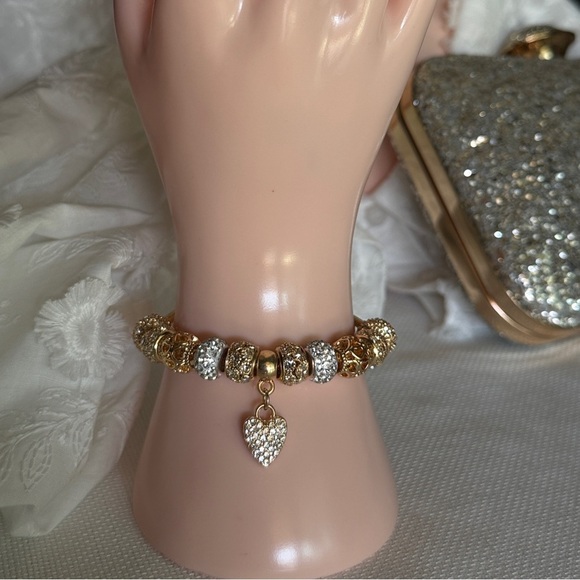 ⚜️ Coquette Romantic Gold Bracelet With Charms - Picture 5 of 6